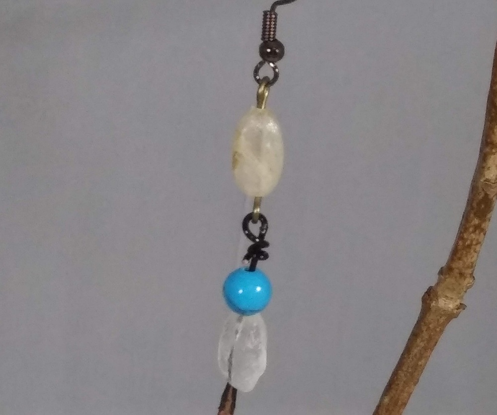 Handmade Semi Precious Stone Earrings NWT